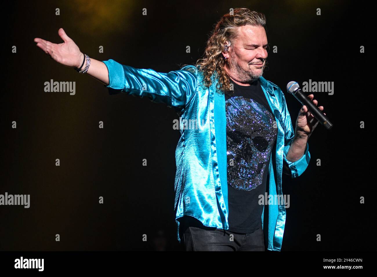 Maná : Fher Olvera (chant). Banque D'Images