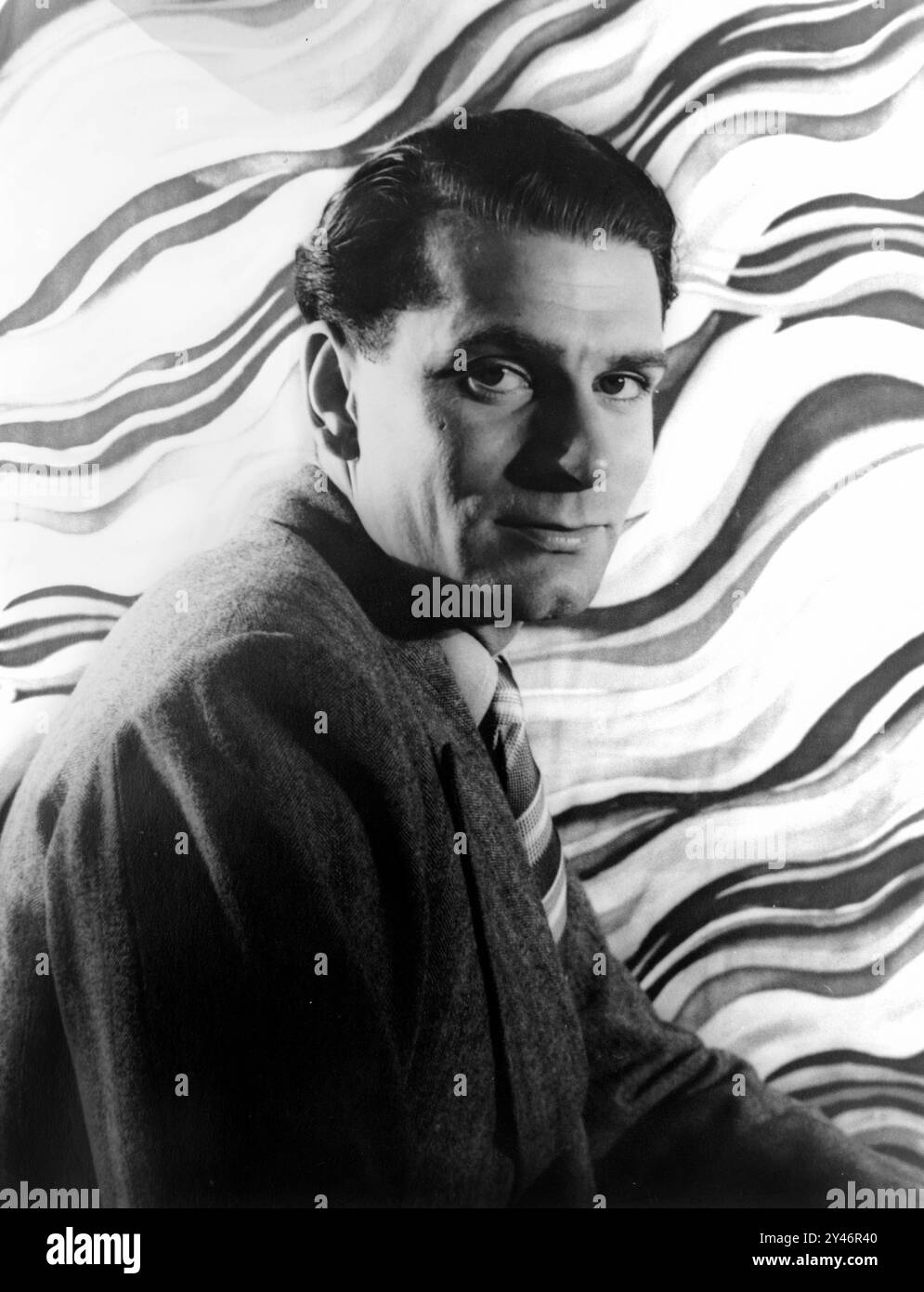 Laurence Olivier. Portrait de l'acteur anglais Laurence Kerr Olivier (1907-1989) par Carl Van Vechten, 1939 Banque D'Images