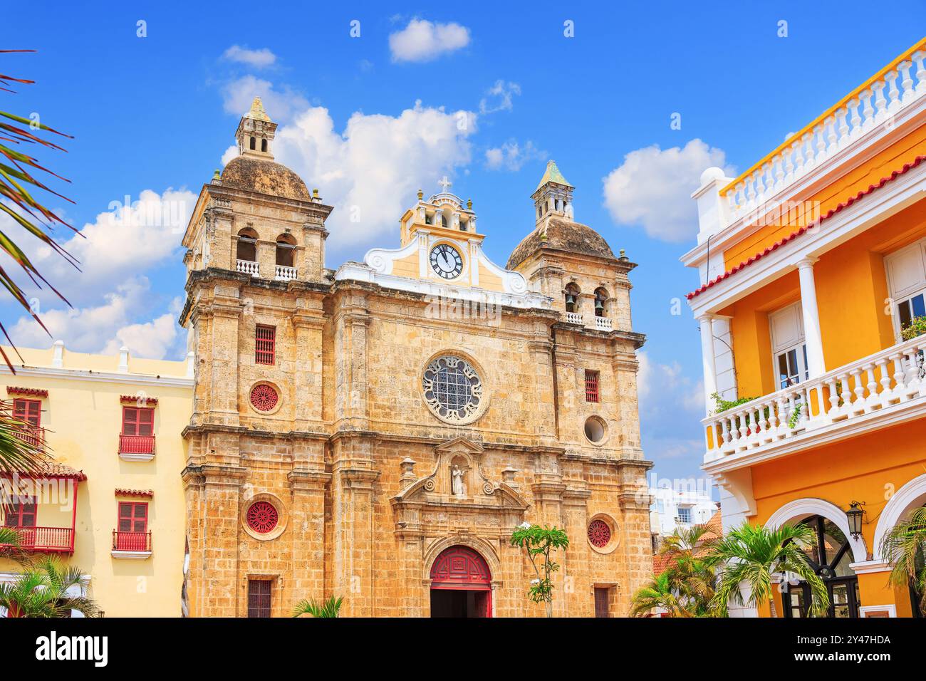 Carthagène, Colombie. Eglise Saint Pierre Claver. Banque D'Images