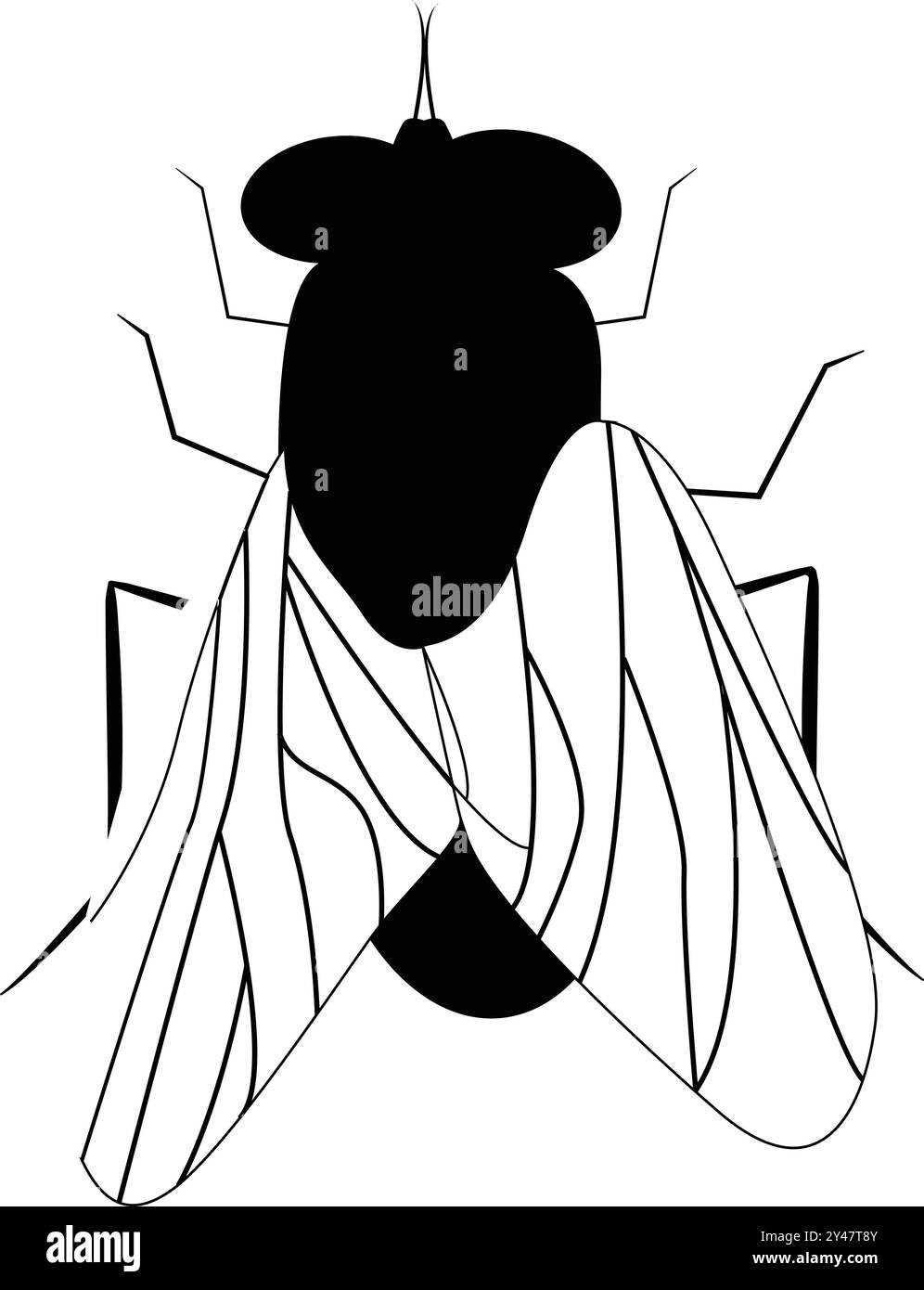 Icône d'insecte de mouche domestique, insectes de mouche domestique, insecte de maison Illustration de Vecteur