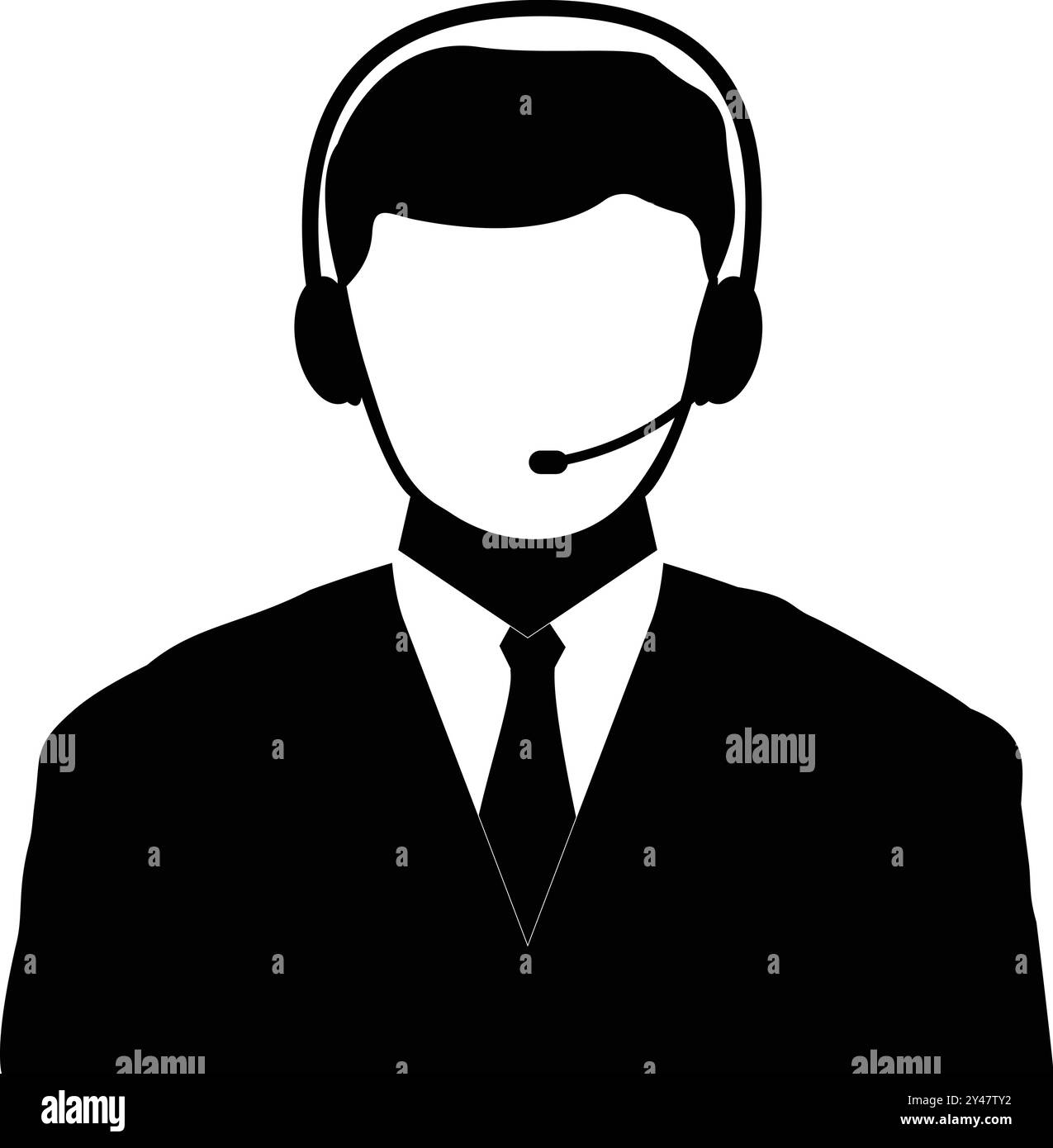 Icône de service, représentant du support client, service de réception d'appel, support client, support d'assistance, service d'assistance technique Illustration de Vecteur