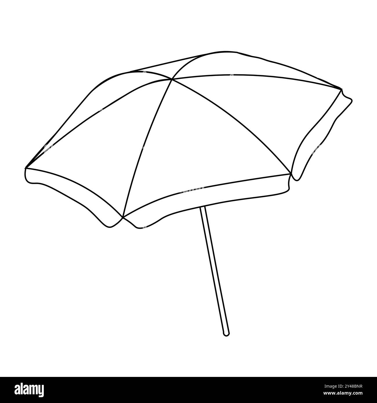 Vecteur parapluie, vecteur parasol, parapluie de plage, clip art Parasol isolé sur blanc. Illustration vectorielle de dessin animé parapluie. Design saisonnier coloré. Illustration de Vecteur