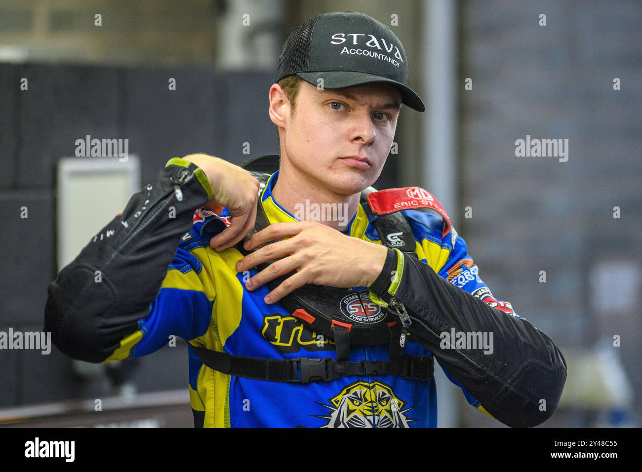 National Speedway Stadium, Manchester le lundi 16 septembre 2024. Dan Gilkes des Sheffield Tigers lors de la première finale 2 de Rowe Motor Oil, match de 1ère étape entre belle vue Aces et Sheffield Tigers au National Speedway Stadium de Manchester le lundi 16 septembre 2024. (Photo : Ian Charles | mi News) crédit : MI News & Sport /Alamy Live News Banque D'Images