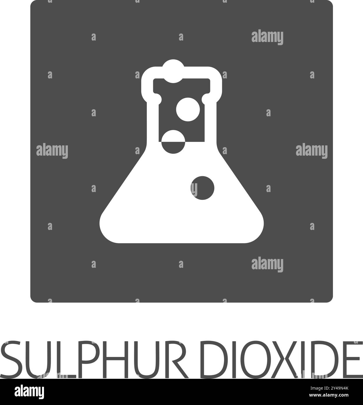 Concept d'icône de chimie du bécher en verre de laboratoire Illustration de Vecteur