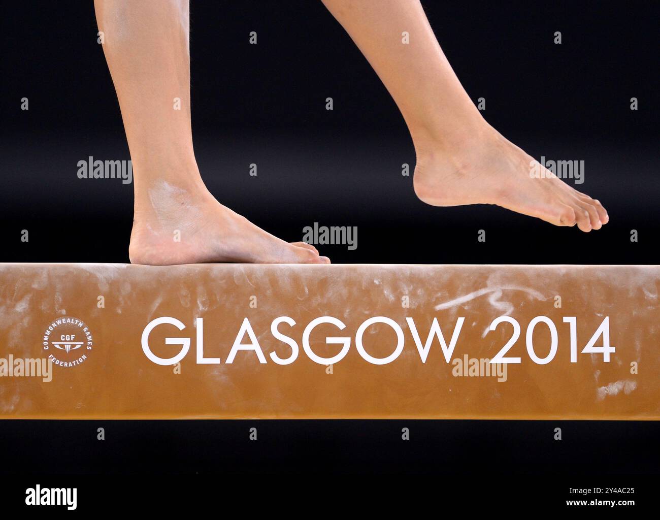 Photo du dossier datée du 31/07/14 de la signalisation Glasgow 2014 pendant les Jeux du Commonwealth de 2014. L’ancien premier ministre écossais Lord Jack McConnell dit qu’il est « absolument » évident que Glasgow devrait accueillir les Jeux du Commonwealth en 2026. Lord McConnell a déclaré que ramener les Jeux à Glasgow, qui a organisé l'événement en 2014, serait bon pour l'Écosse et voir le pays contribuer sur la scène internationale. Date d'émission : mardi 17 septembre 2024. Banque D'Images