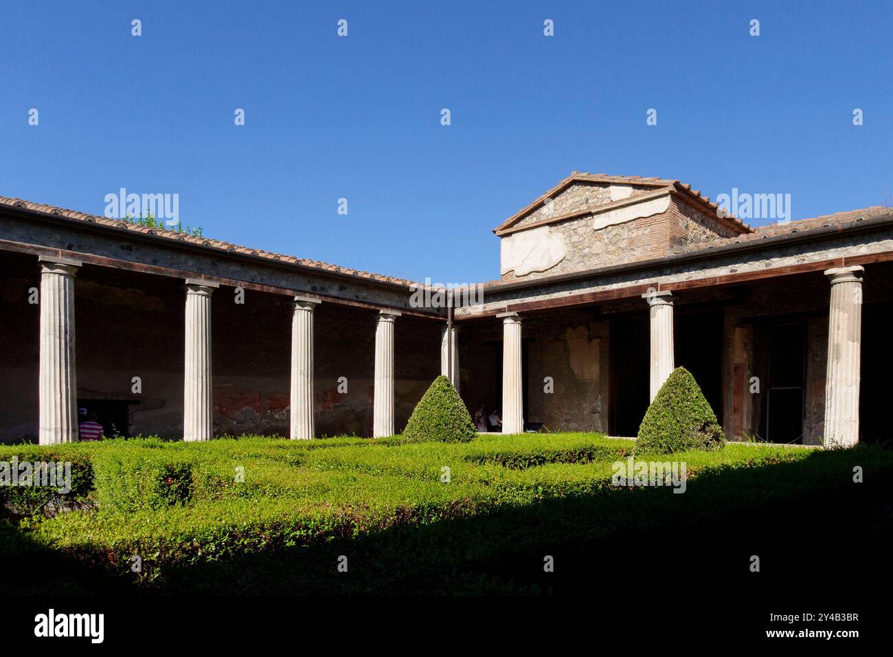 La Maison de Menander est l'une des maisons les plus riches et les plus magnifiques du Parc archéologique de Pompéi Banque D'Images