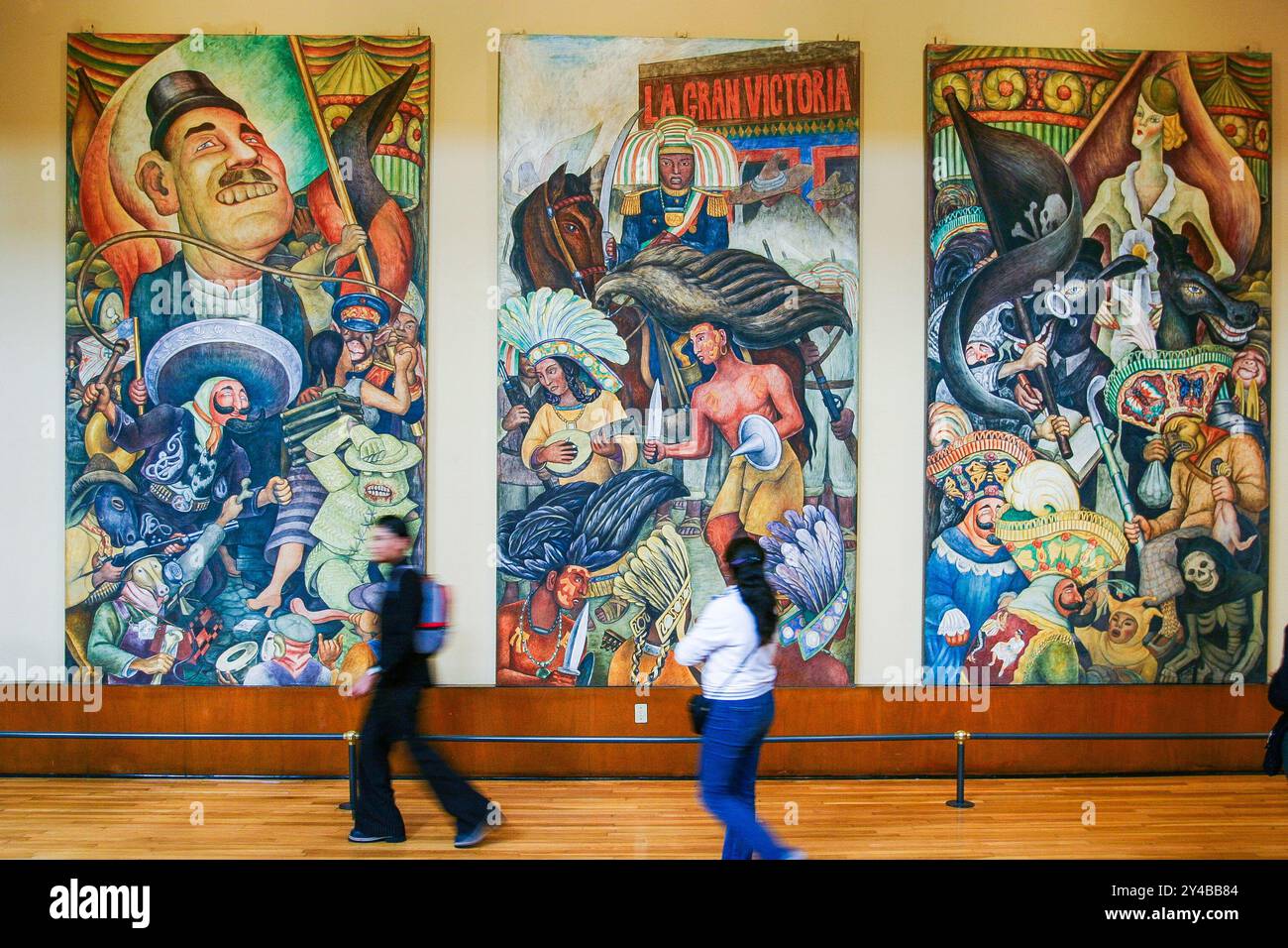 MEXICO, Mexique — fresque murale de Diego Rivera de 1936 intitulée « Carnaval de la vida mexicana » (Carnaval de la vida mexicana) dans le Palacio de Bellas AR Banque D'Images