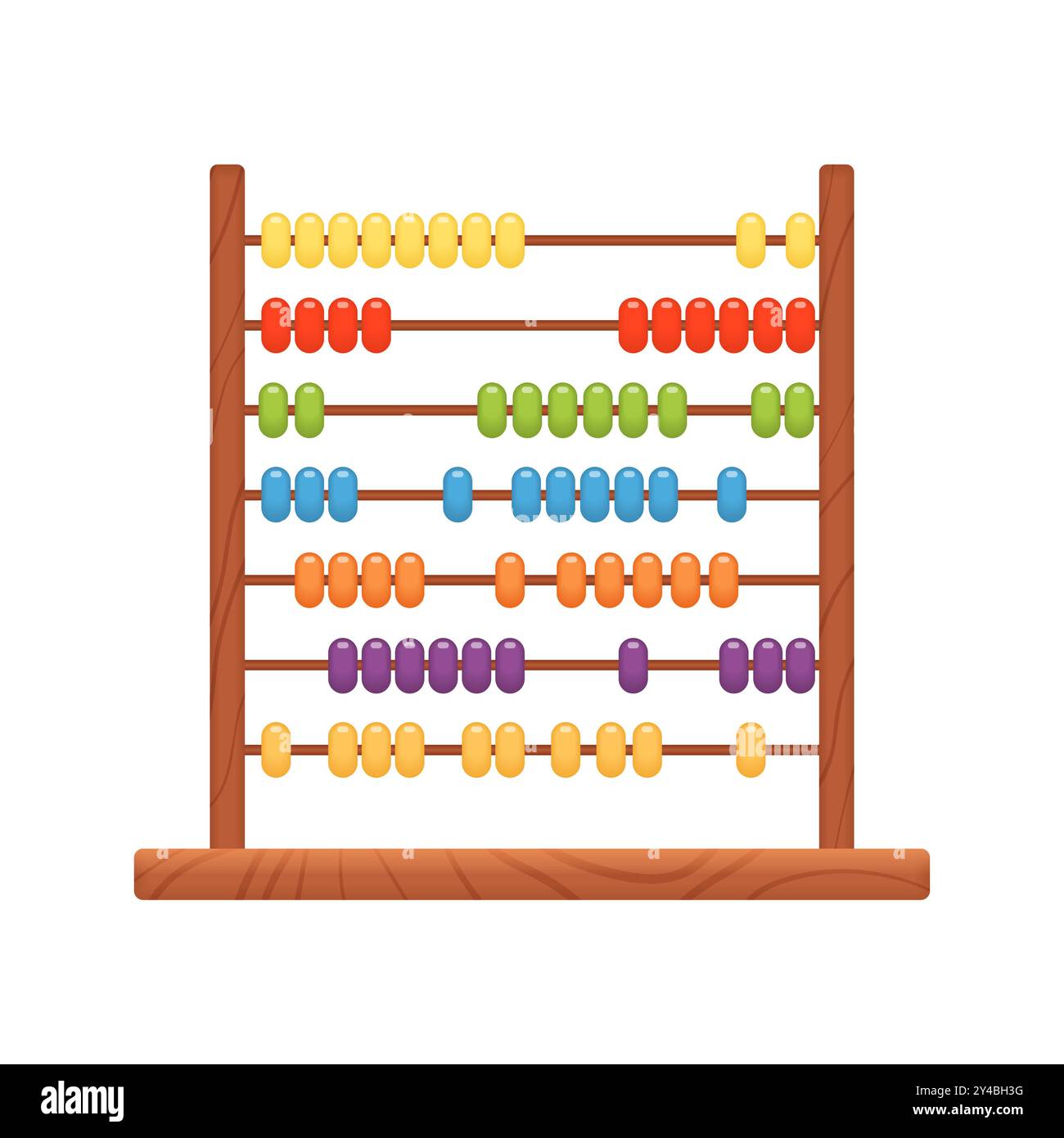 Illustration vectorielle d'un boulier en bois coloré, parfait pour les thèmes éducatifs. Illustration de Vecteur