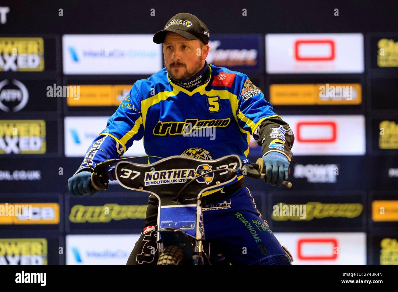 Chris Harris (invité) de Sheffield 'Tru7 Group' Tigers lors du Rowe Motor Oil Premiership match entre belle vue Aces et Sheffield Tigers au National Speedway Stadium, Manchester, lundi 16 septembre 2024. (Photo : Eddie Garvey | mi News) crédit : MI News & Sport /Alamy Live News Banque D'Images