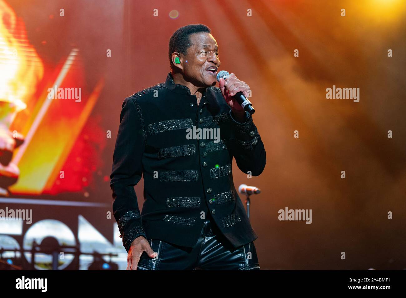 Surrey, Royaume-Uni. 08 septembre 2024. Jackie Jackson se produit pendant le Boogietown Festival à Apps court Farm. (Photo de Bonnie Britain/SOPA images/SIPA USA) crédit : SIPA USA/Alamy Live News Banque D'Images