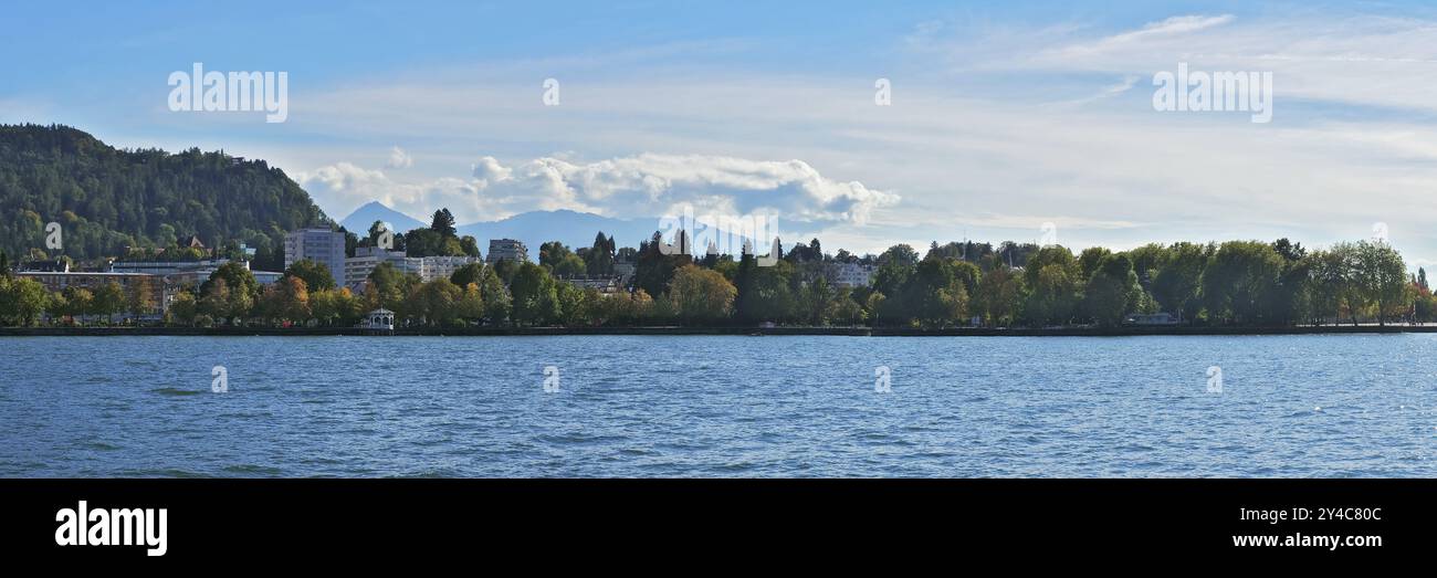 Vue de Bregenz depuis le bateau Banque D'Images