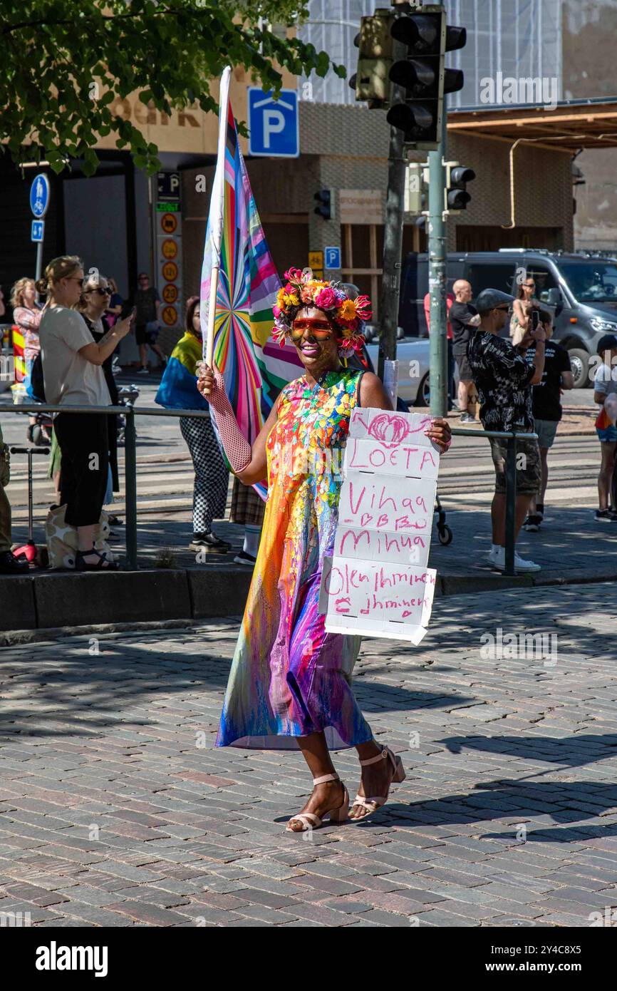 Célébration de la fierté Helsinki 2024 à Helsinki, Finlande Banque D'Images