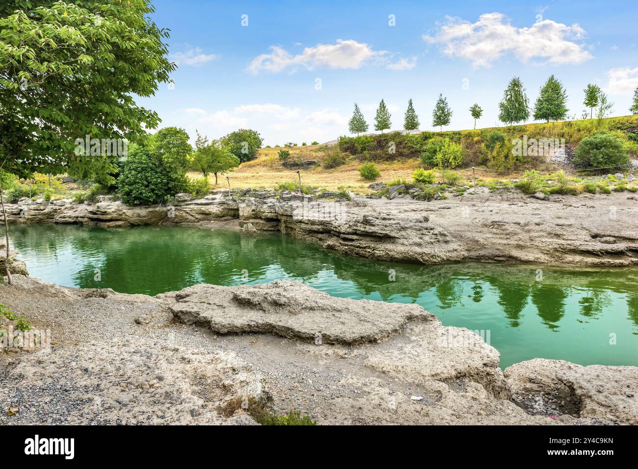 Eau claire dans le canyon de cascade, Monténégro, Europe Banque D'Images