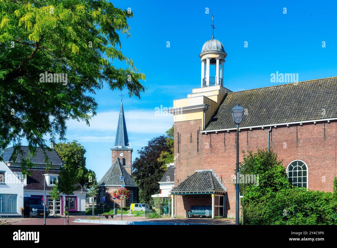 Église baptiste et municipale à Akkrum, pays-Bas Banque D'Images
