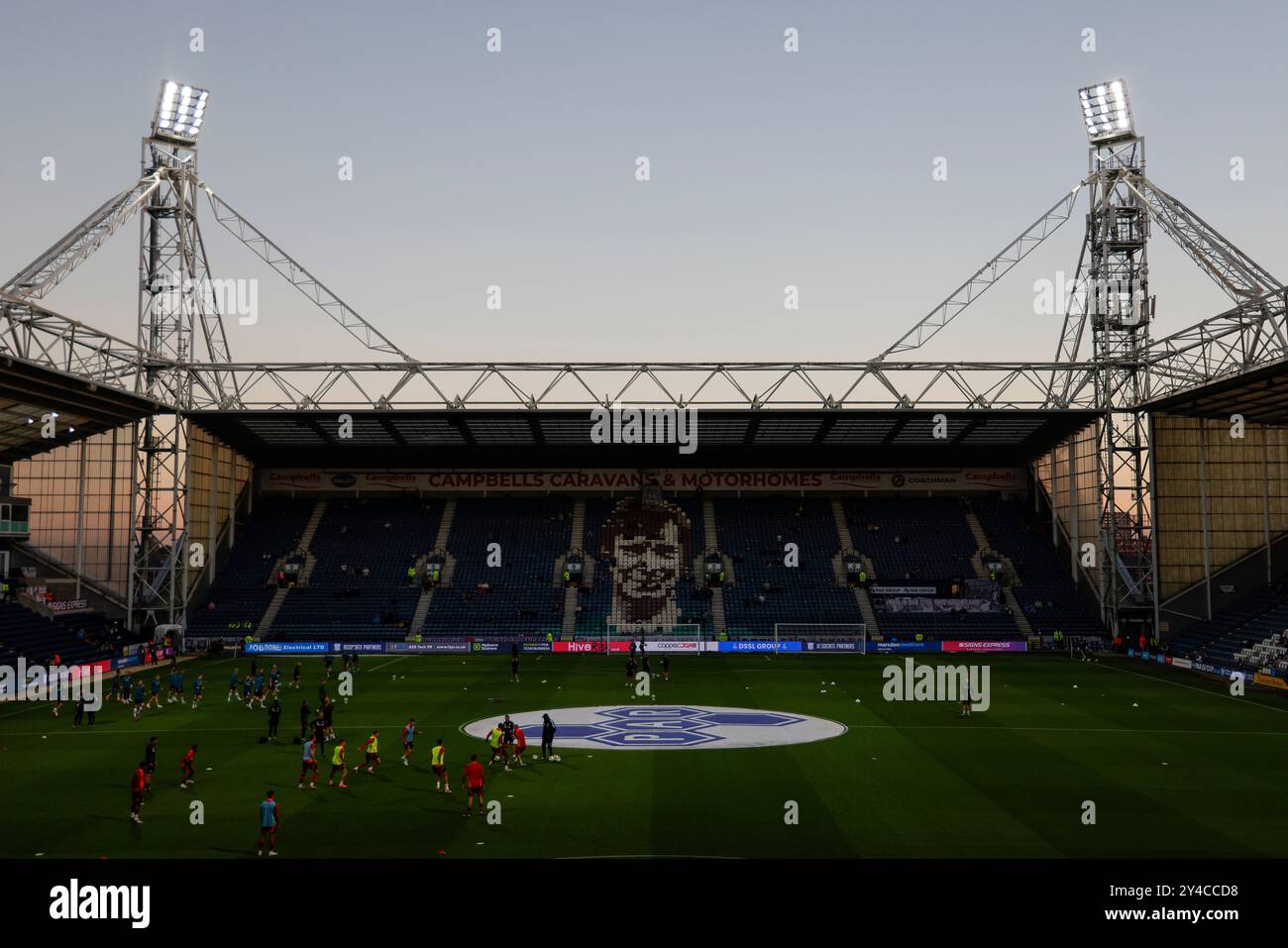 Une vue générale de l'intérieur du stade avant la Coupe Carabao, match de troisième tour à Deepdale, Preston. Date de la photo : mardi 17 septembre 2024. Banque D'Images