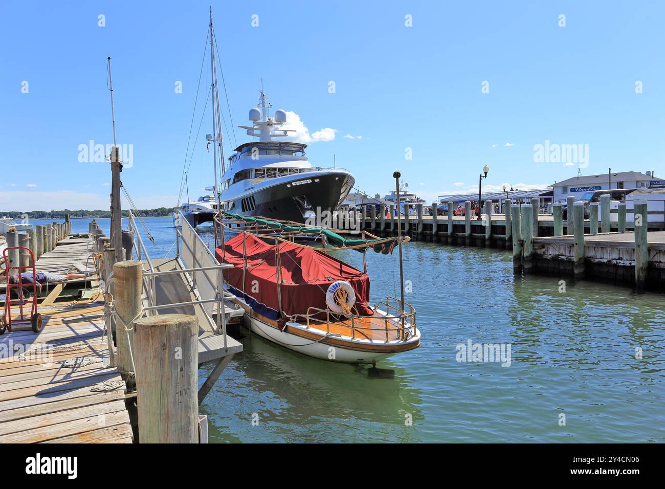 Greenport Harbor North Fork de l'est de long Island NY Banque D'Images