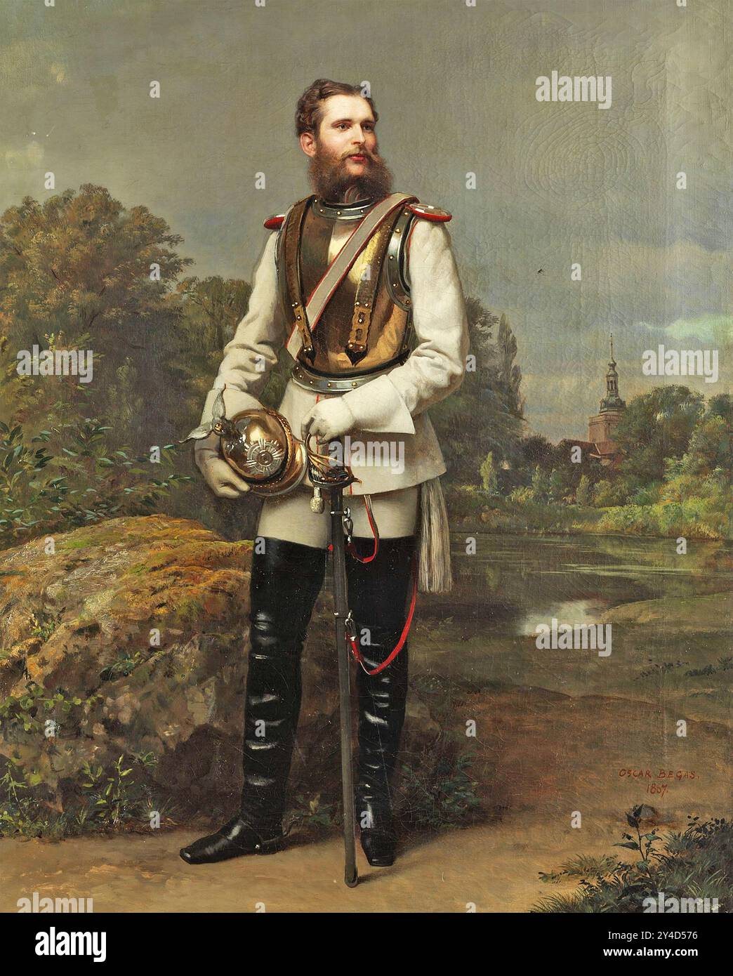 PRINCE HÉRITIER FRÉDÉRIC-GUILLAUME III DE PRUSSE (1831-1888) par Oskar Begas (1887) Banque D'Images