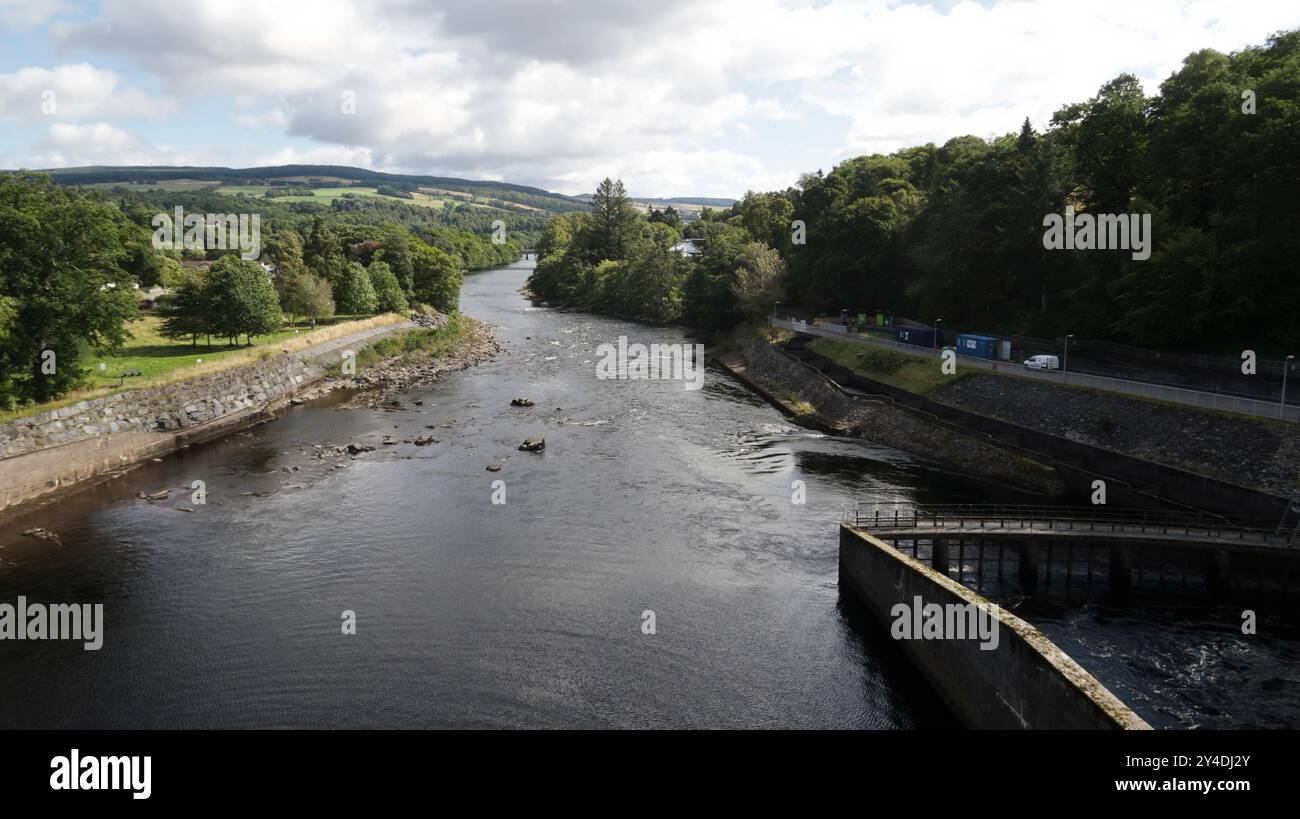 River Tummel Pitlochry Perthshire Banque D'Images