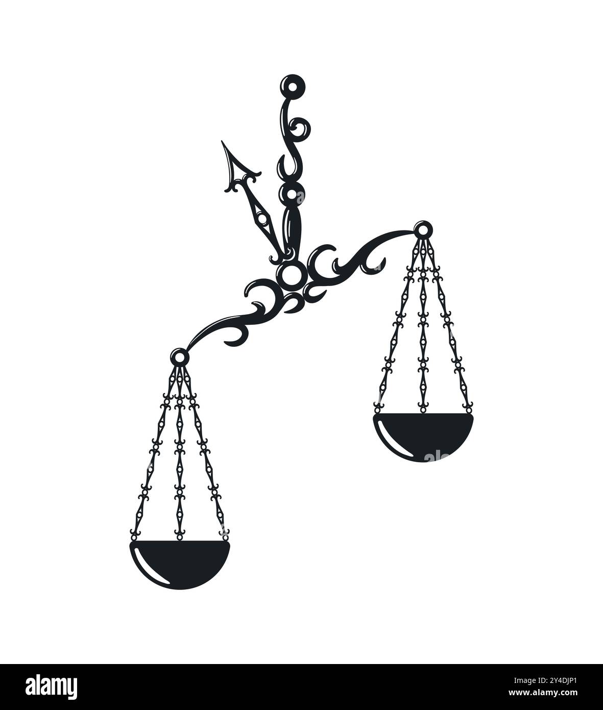 Les échelles classiques de la justice servent de symbole puissant représentant l'équilibre, l'équité et d'importants principes juridiques Illustration de Vecteur