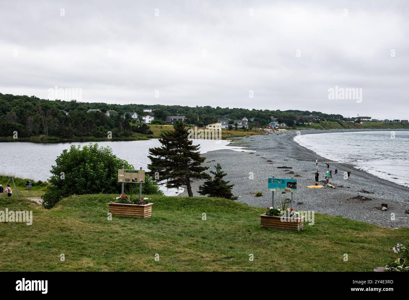 Bar à sable à Topsail Beach dans la baie de conception Sud, Terre-Neuve-et-Labrador, Canada Banque D'Images