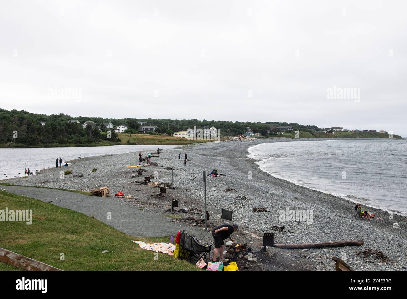 Bar à sable à Topsail Beach dans la baie de conception Sud, Terre-Neuve-et-Labrador, Canada Banque D'Images
