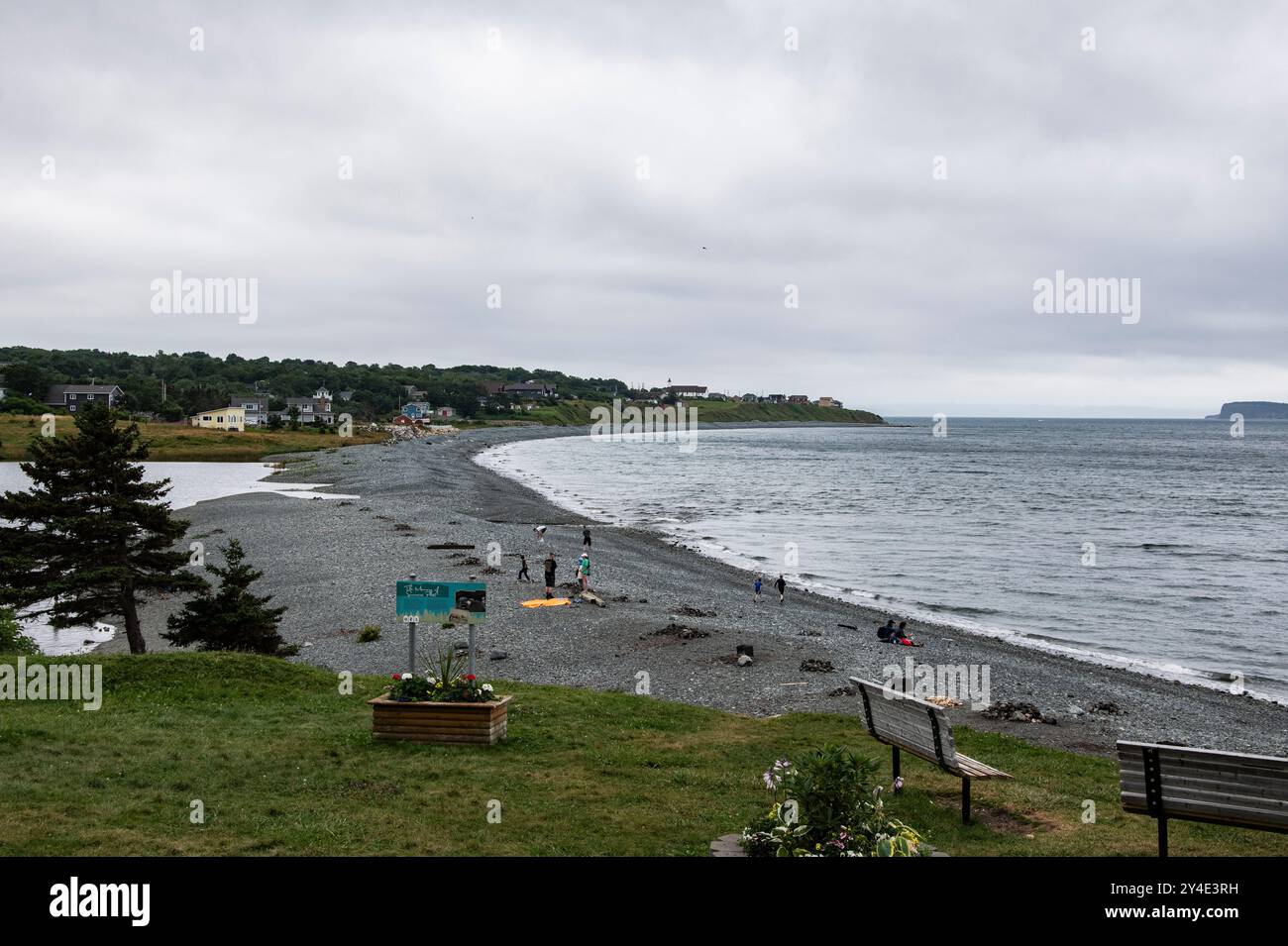 Bar à sable à Topsail Beach dans la baie de conception Sud, Terre-Neuve-et-Labrador, Canada Banque D'Images