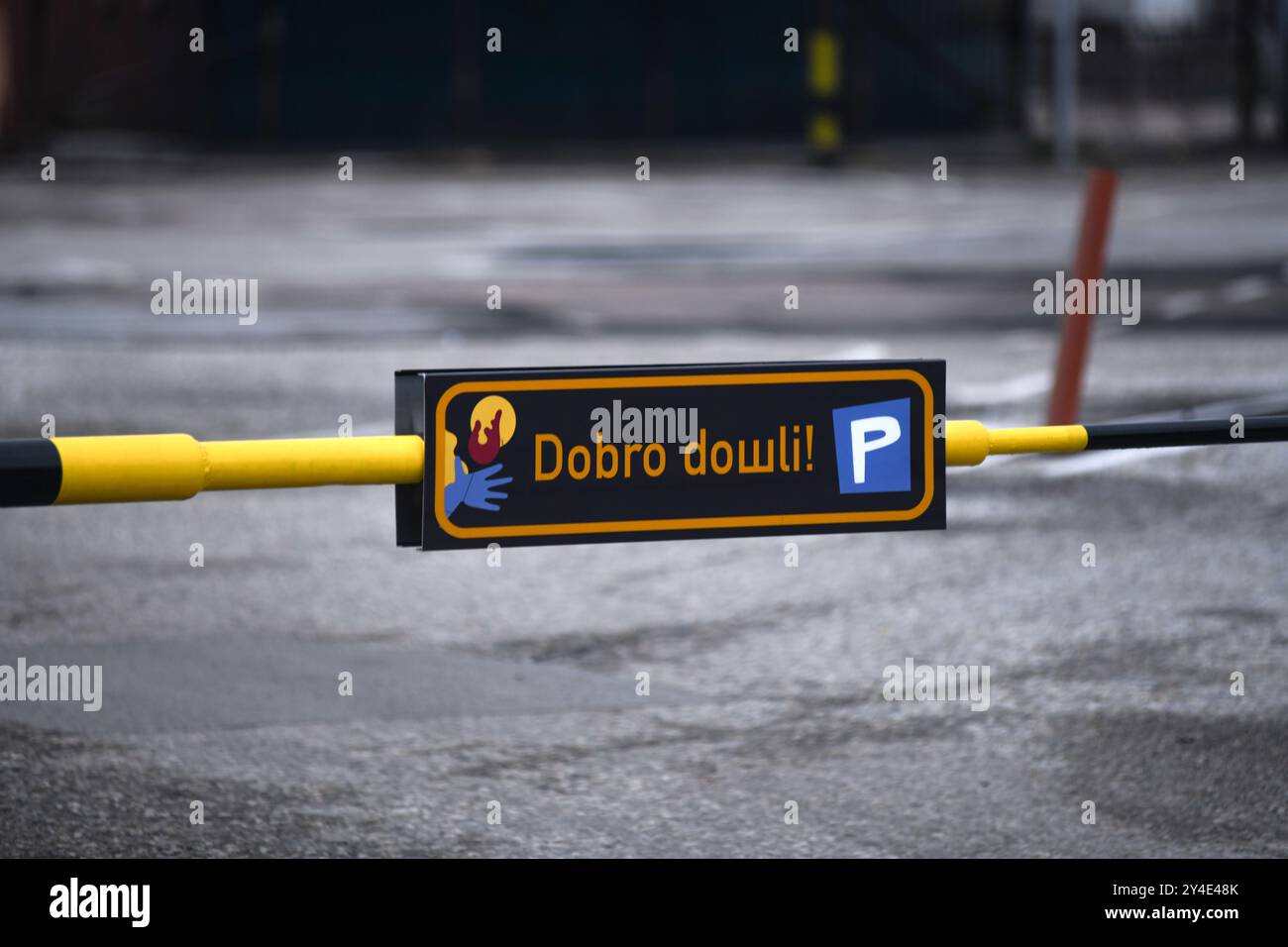 Luka Beograd - Port de Belgrade : parking. Serbie Banque D'Images