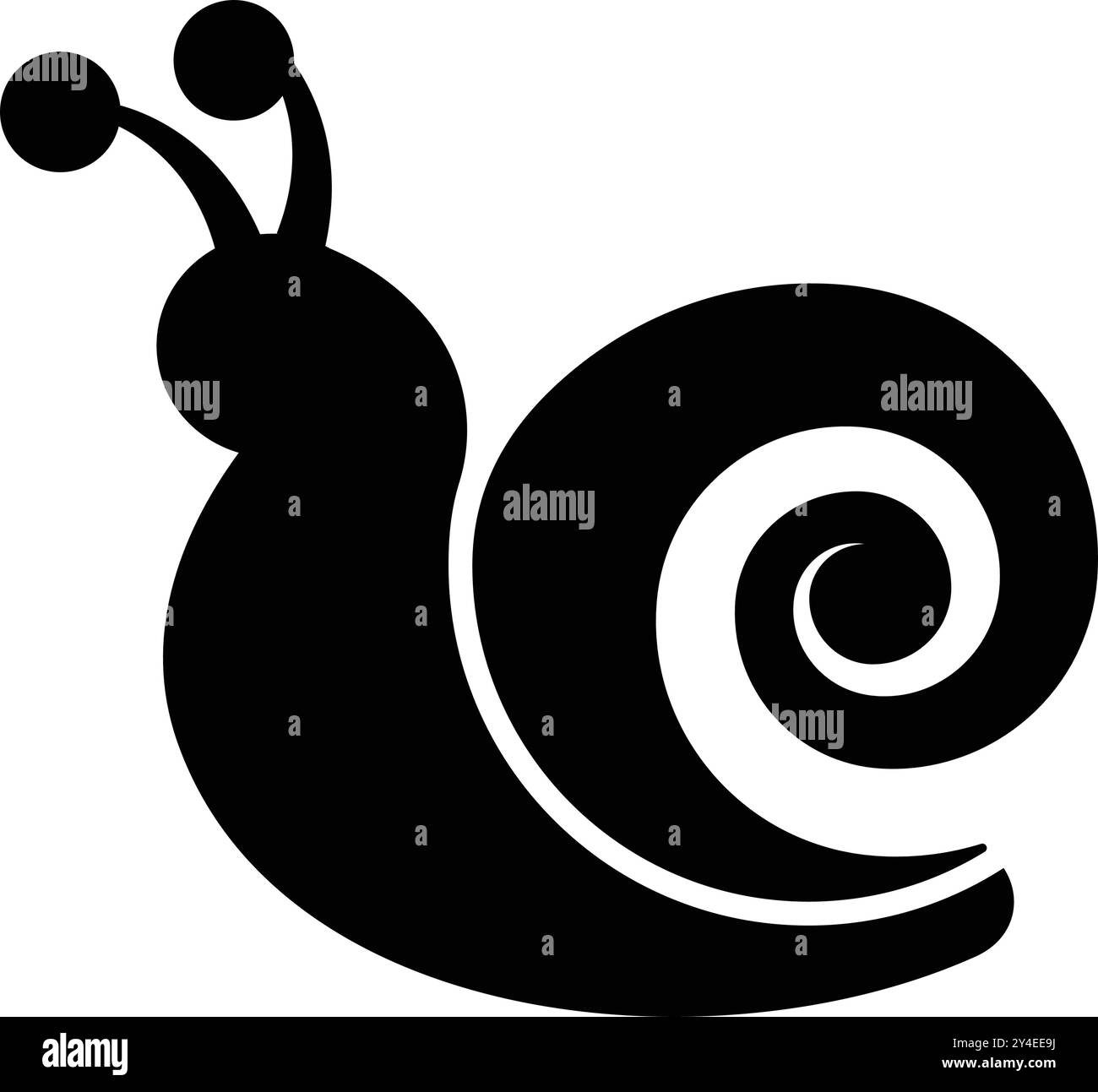 conception d'illustration d'icône d'escargot noir Illustration de Vecteur