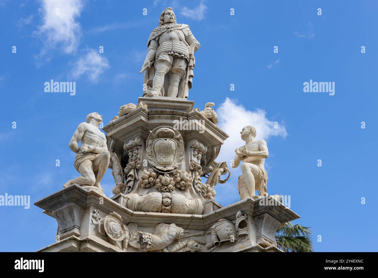 PALERME, ITALIE, 15 JUIN 2023 - vue du monument du Théâtre de marbre dédié au roi Philippe V d'Espagne à Palerme, Sicile, Italie Banque D'Images