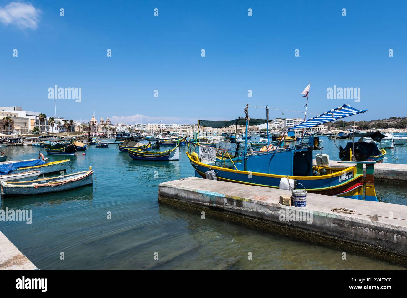 Port de Marsaxlokk à Malte Banque D'Images
