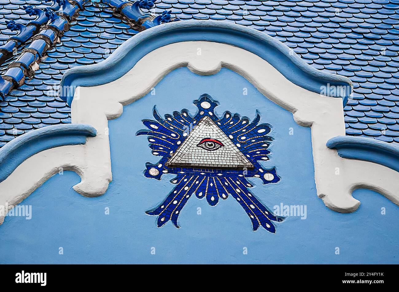 détails de l'église bleue de bratislava Banque D'Images