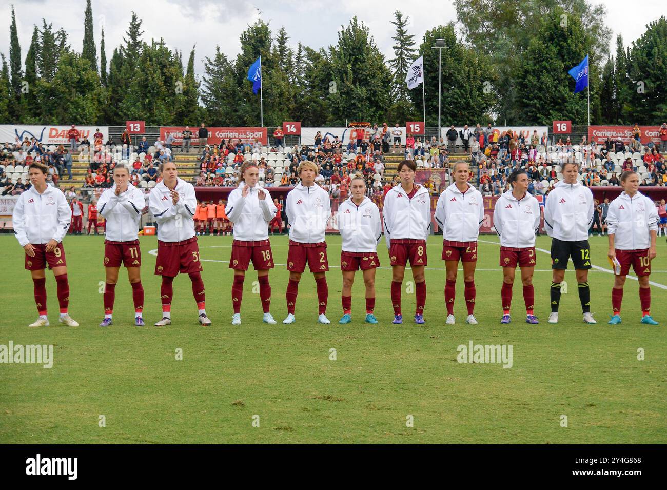 Roma, Italie. 18 septembre 2024. Lors de l'UEFA Women's Champions League 2024/2025 Round 2 entre AS Roma vs Servette au stade Tre Fontane de Rome le 18 septembre 2024. Sport - Football. (Photo de Fabrizio Corradetti/LaPresse) crédit : LaPresse/Alamy Live News Banque D'Images