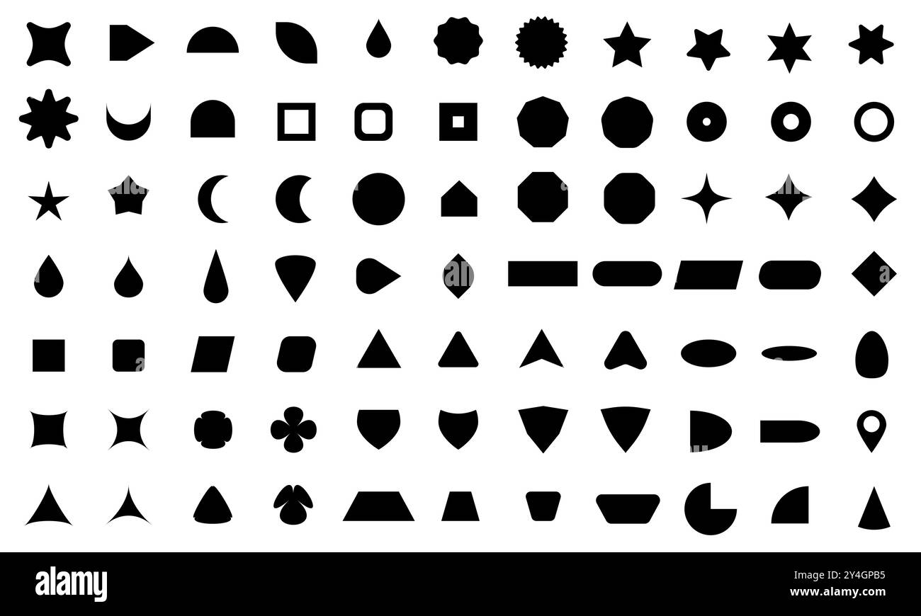 Collection de formes de base vectorielle pour votre conception Illustration de Vecteur