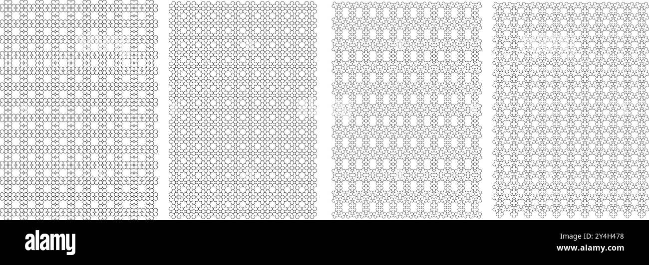 Fond de motif vectoriel abstrait géométrique sans couture, impressions uniques sans fin grises et blanches, ensemble de motifs textiles modernes pour les tissus. Illustration de Vecteur