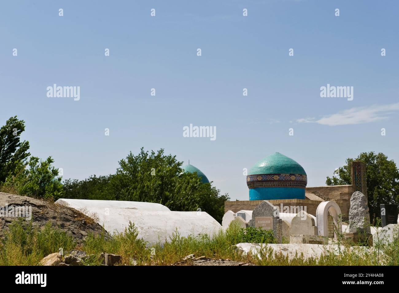 L'Ouzbékistan, Kokand, Dahma JE Shakhon cemetery Banque D'Images