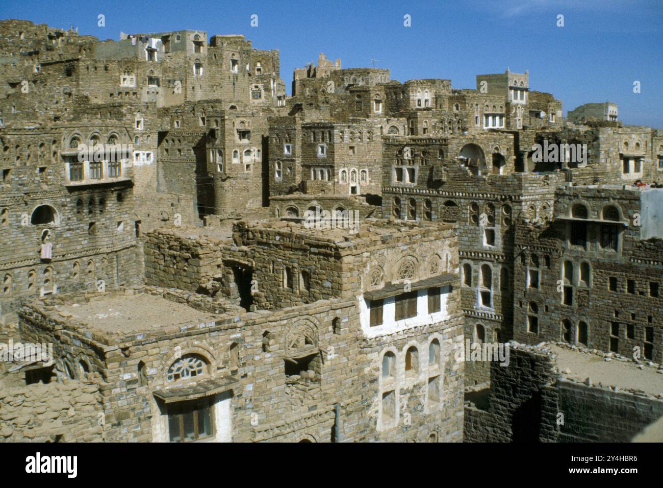 Yémen, Asie, maisons traditionnelles Banque D'Images