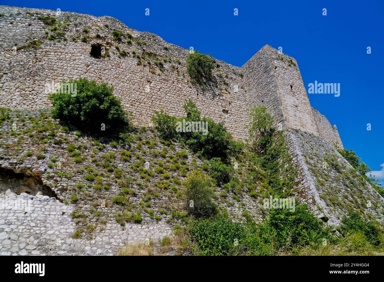 Château de Vicalvi, panorama, Frosinone, Latium, Italie Banque D'Images