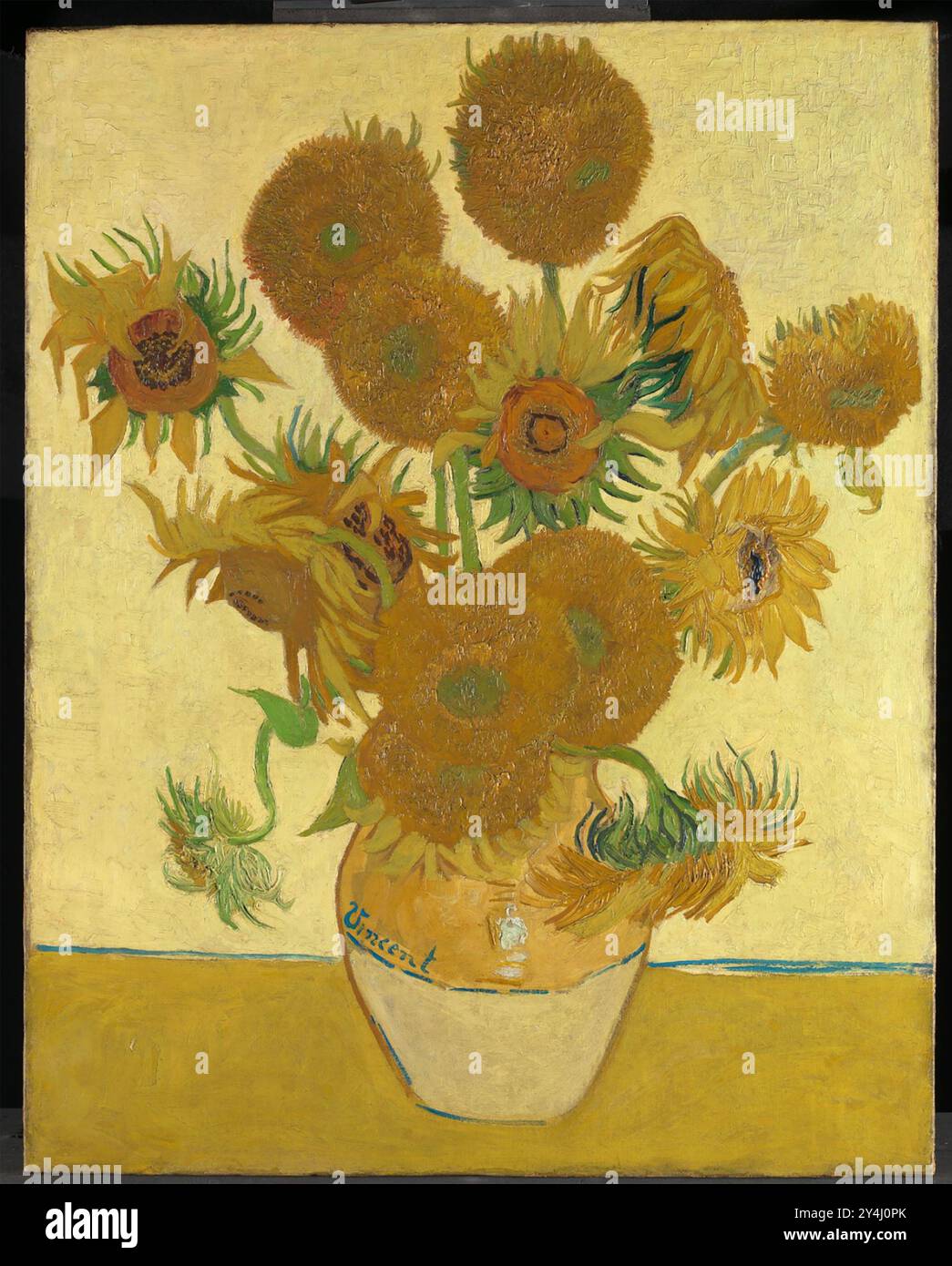 VINCENT van GOGH (1853-1890) peintre hollandais. Nature morte : vase avec quatorze tournesols peint en août 1888. Banque D'Images