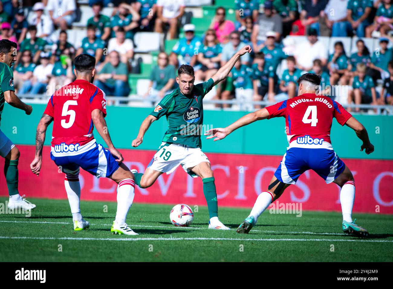 Ferrol, Espagne. 24 août 2024. Hypermotion League, Racing Club Ferrol vs Granada CF, Un stade de Malata. Manu Vallejo Banque D'Images