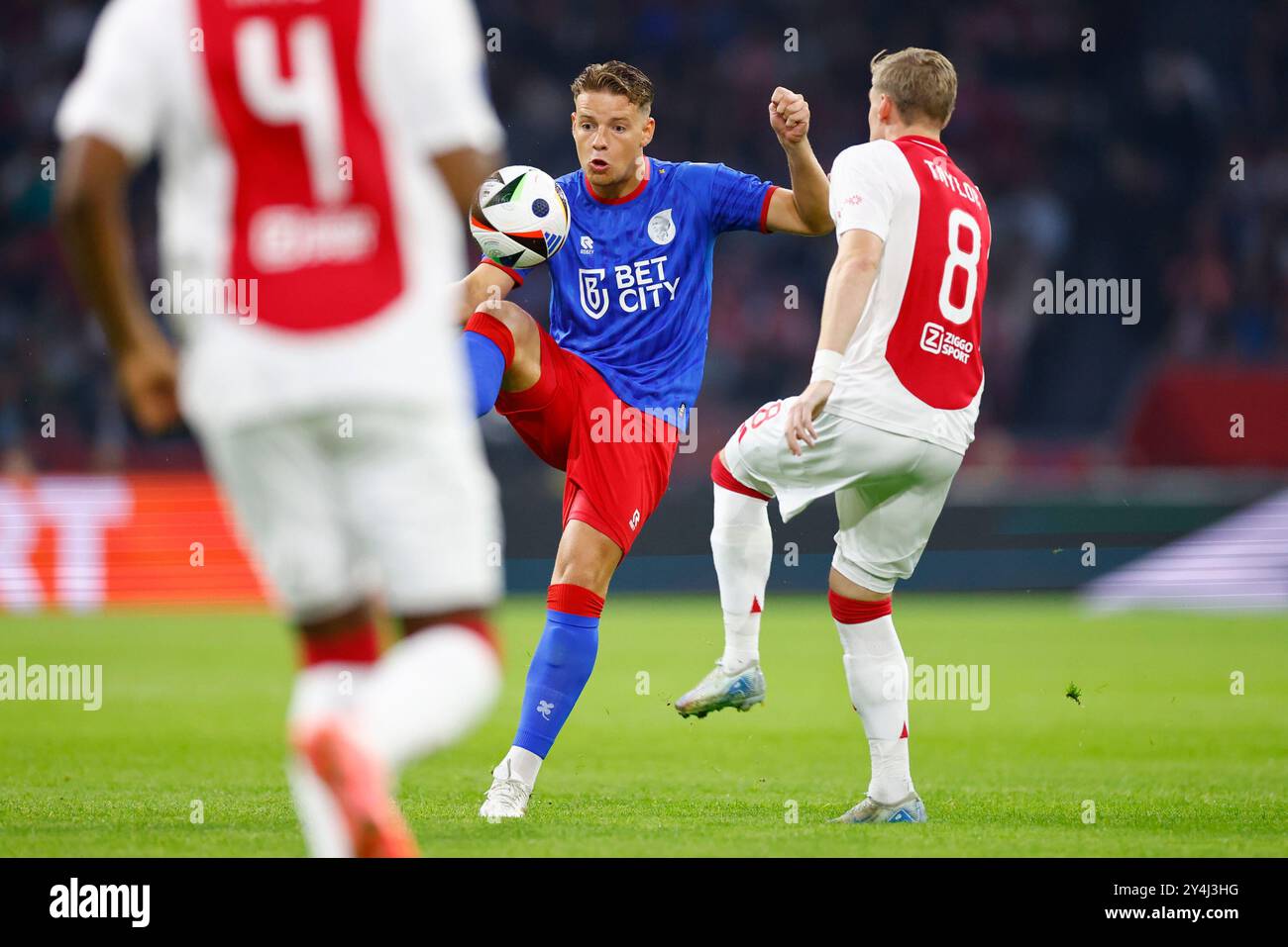 Amsterdam, pays-Bas. 18 septembre 2024. AMSTERDAM, 18-09-2024, JohanCruijff Arena, football, Eredivisie, saison 2024/2025, pendant le match Ajax - Fortuna Sittard, joueur de Fortuna Sittard Syb van Ottele crédit : Pro Shots/Alamy Live News Banque D'Images