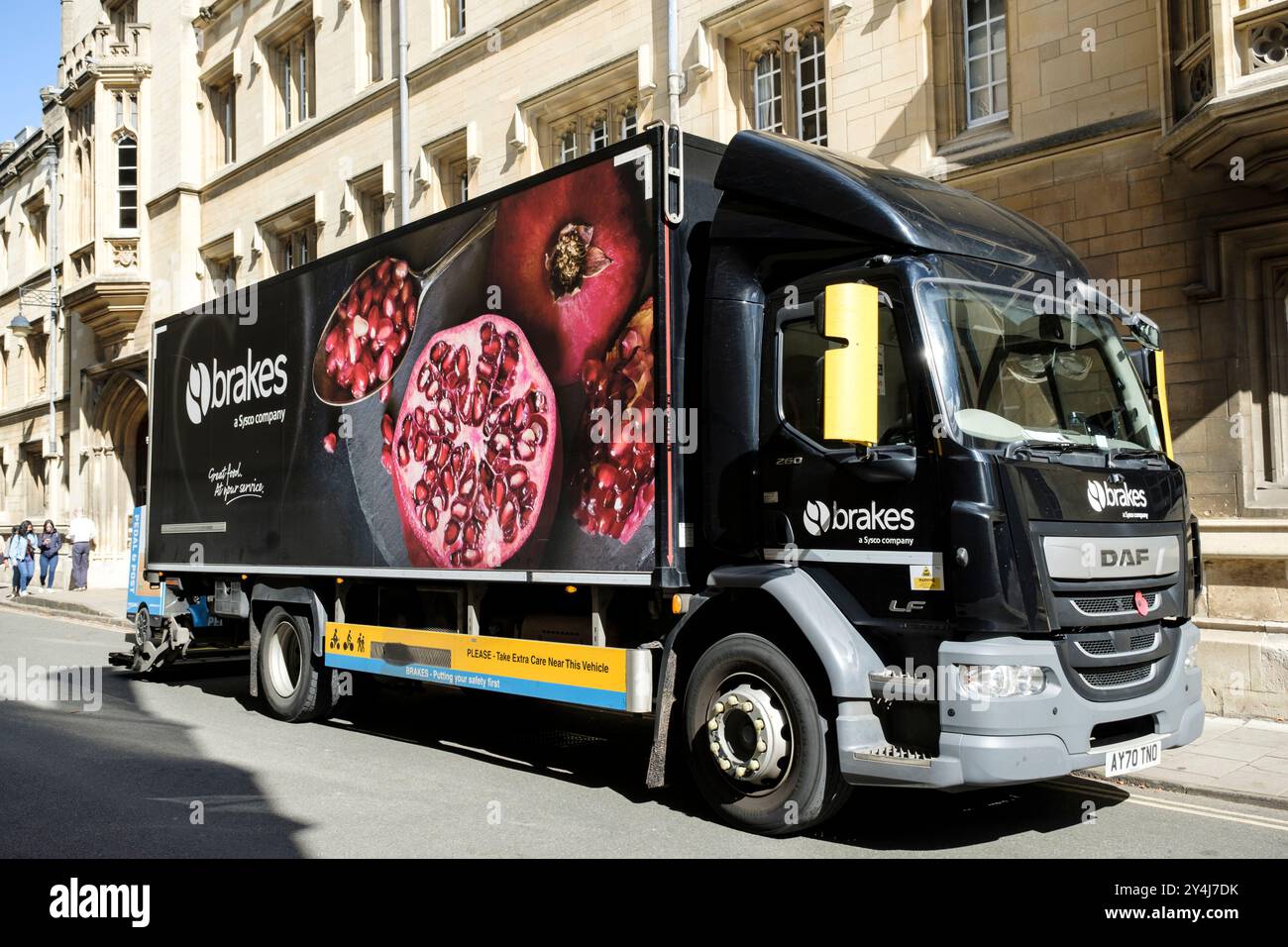 La ville universitaire d'Oxford, capitale de l'Oxfordshire UK freine la livraison de nourriture Banque D'Images