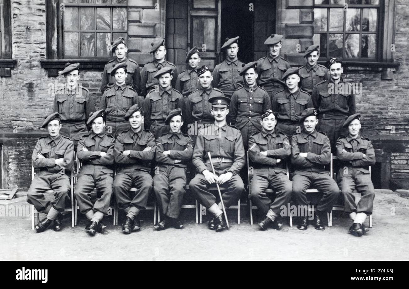 Soldats des Seaforth Highlanders pendant la seconde Guerre mondiale. Banque D'Images