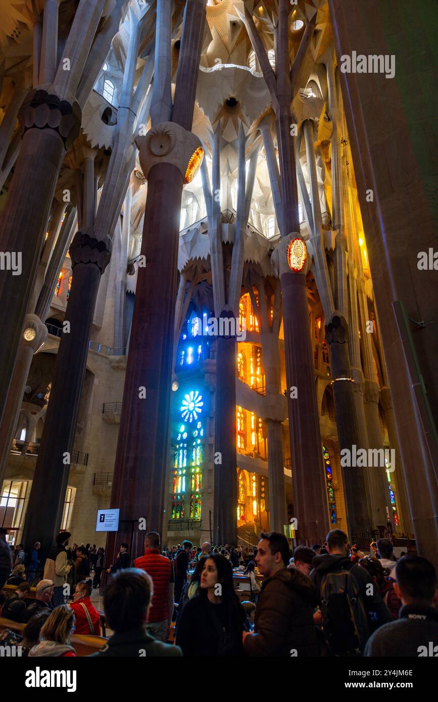 L'entreprise architecturale la plus célèbre d'Antoni Gaudi est la Sagrada Familia à Barcelone, en Espagne. Banque D'Images