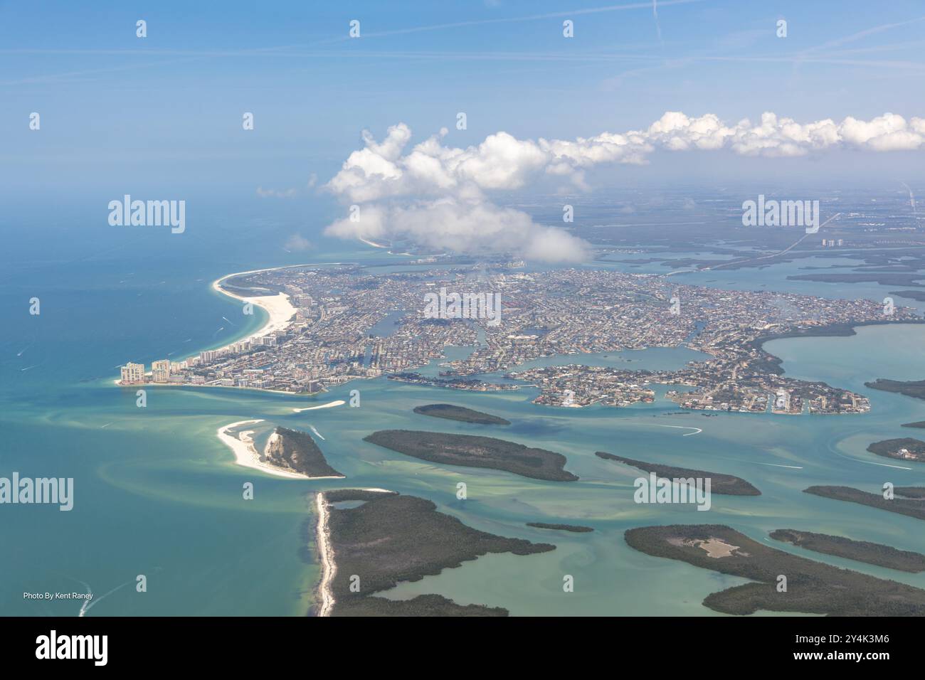 Vue aérienne de Marco Island, Floride, États-Unis Banque D'Images