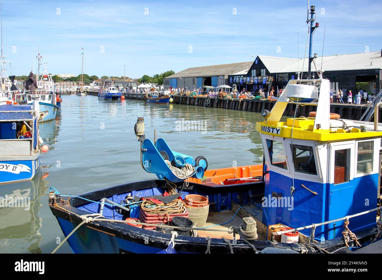 Vue sur le port, Whitstable, Kent, Angleterre, Royaume-Uni Banque D'Images