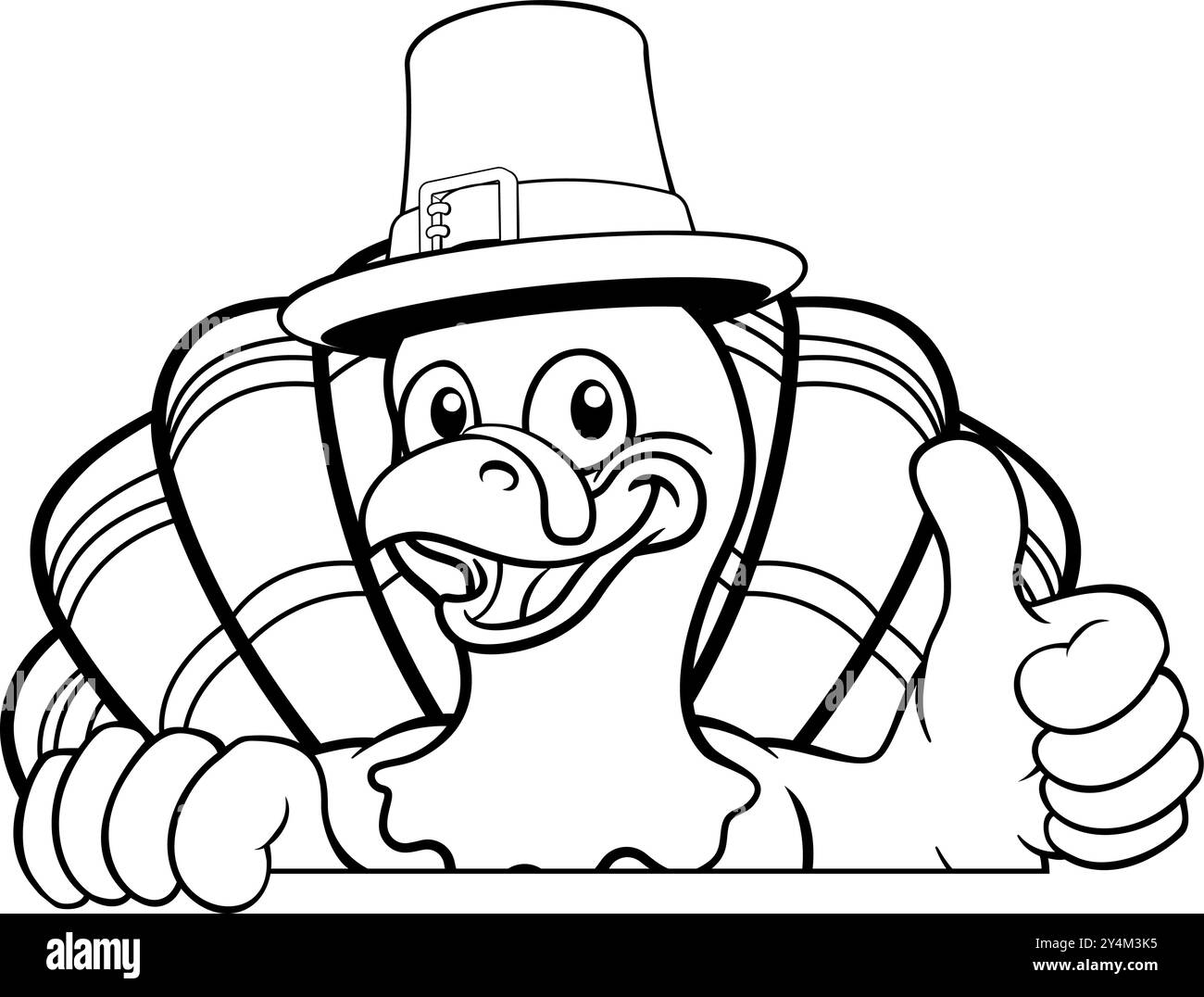 Turquie Thanksgiving Cartoon Bird Christmas Mascot Illustration de Vecteur