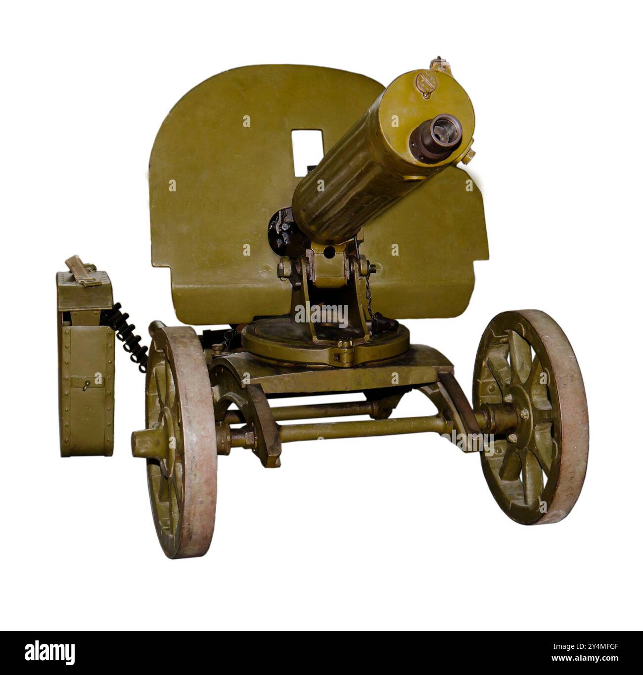 La mitrailleuse Maxim chevalet, le système de l'échantillon de 1910 Banque D'Images