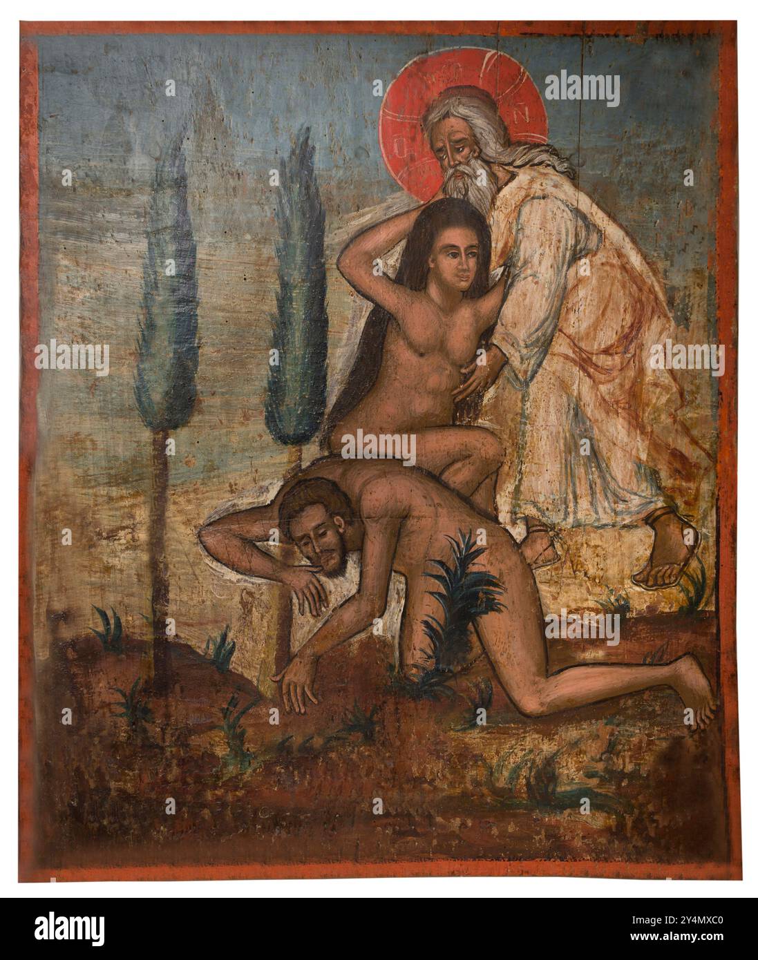 PANAYIA KERA-JUIN 2013.icône antique du monastère de la Panayia Kera. Île de Crète. Grèce-juin 2013 Banque D'Images