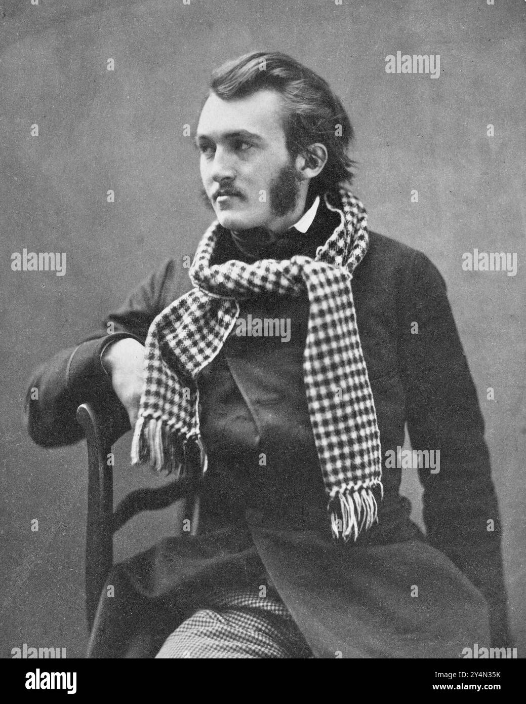 Gustave Doré (graveur, illustrateur, peintre, dessinateur de bandes dessinées, caricaturiste, et sculpteur) photographie de Nadar (photographe français) c1855 Banque D'Images