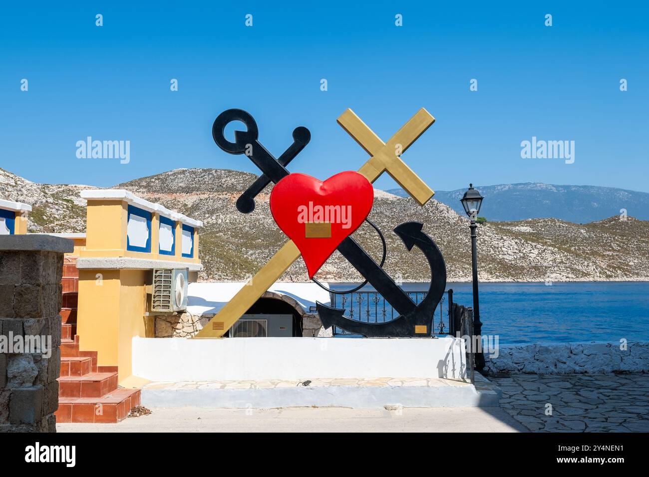 Kastellorizo,Grèce,Turquie - 08 septembre 2024 : point de repère de l'île grecque de Kastellorizo. Banque D'Images